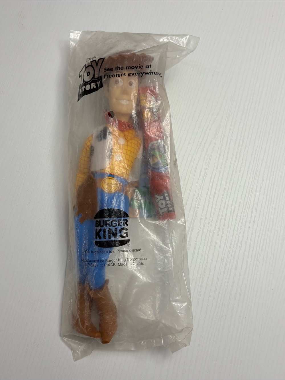 Vintage 1995 Toy Story Woody Doll Burger King Promo - Brand New Sealed